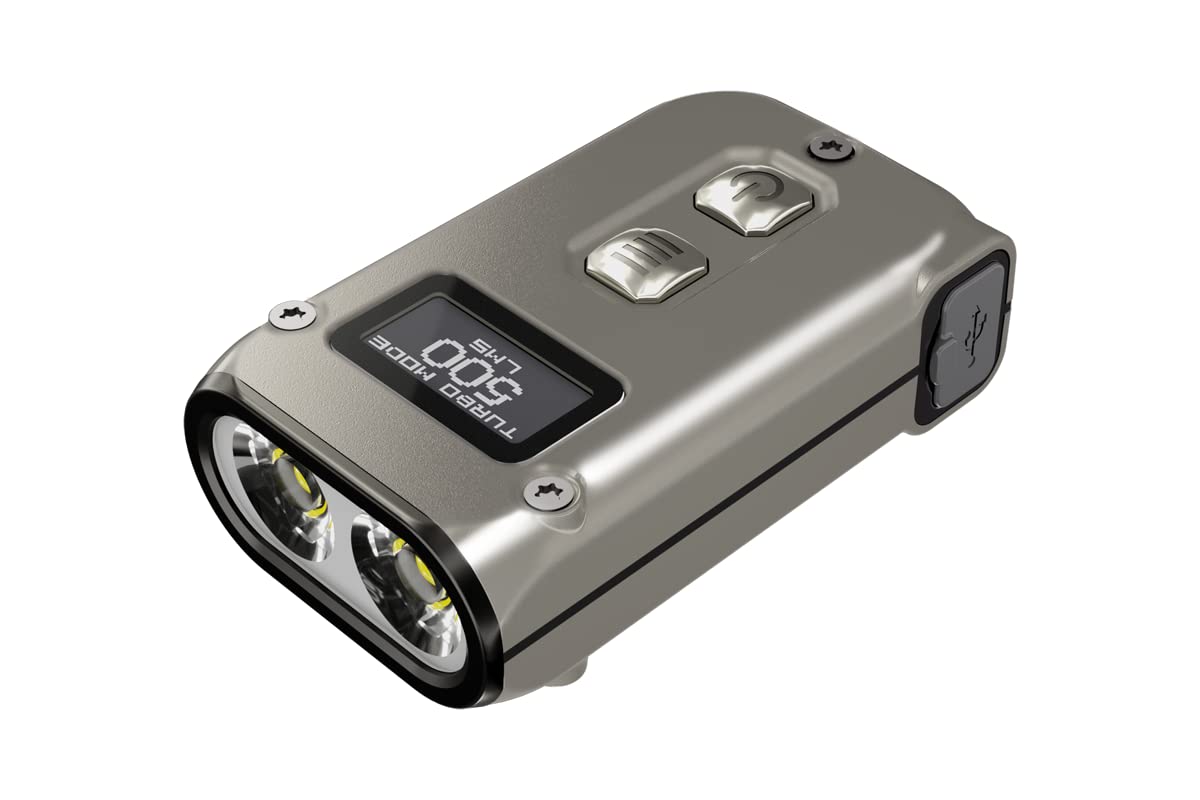 

NITECORE TINI2 Ti Титановый Мощный Фонарик с 5 уровнями яркости IP54 Перезаряжаемый Светодиодный Фонарик для Экстренных Ситуаций, Скалолазания и Катастроф, Сверхкомпактный,