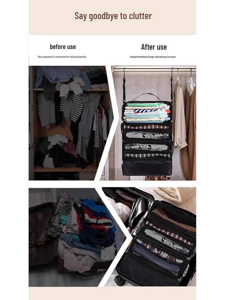 Beliebte Reise-Hängeorganizer-Tasche mit großem Fassungsvermögen für Studentenwohnheime und Kleideraufbewahrung