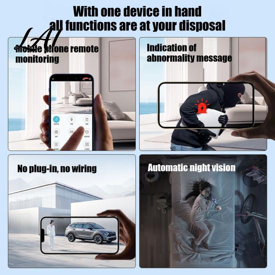 Indoor Mini Surveillance Camera A9 Smart Home Security Camera 1080P Wireless WiFi Cam with Night Notifications Vision Two-Way Audio Motion
