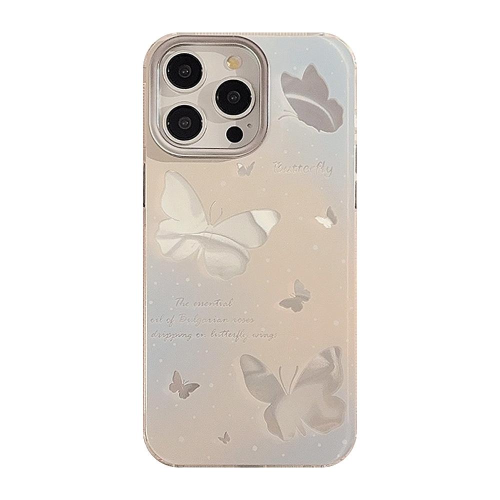 Blue Gradient Hollow Butterfly Suitable for IPhone 15 IPhone 14 Promax Super Fairy 13 Hanging Chain 16 Water Ripples