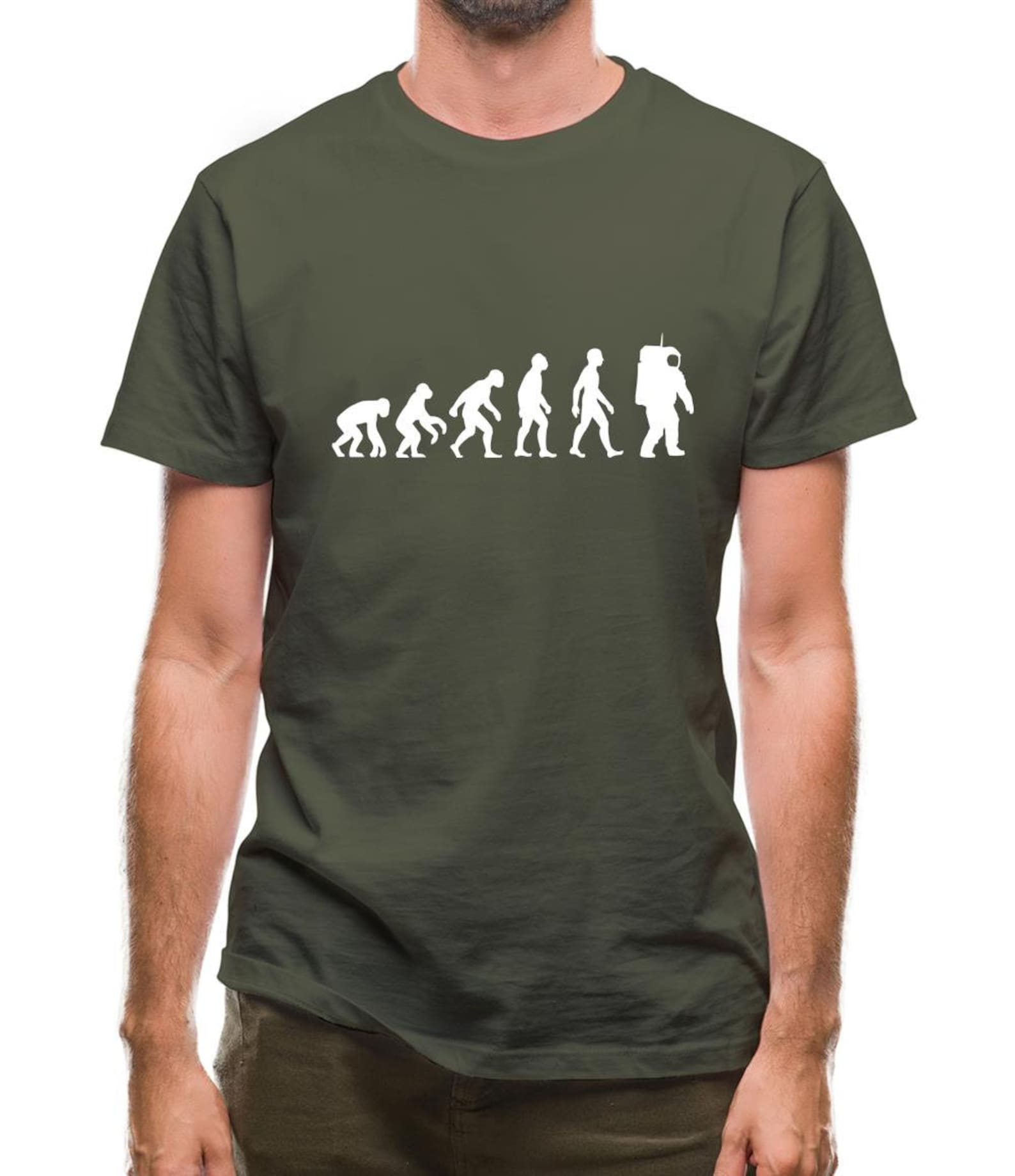 Evolution Of Man Astronaut Mens T-Shirt 3XL