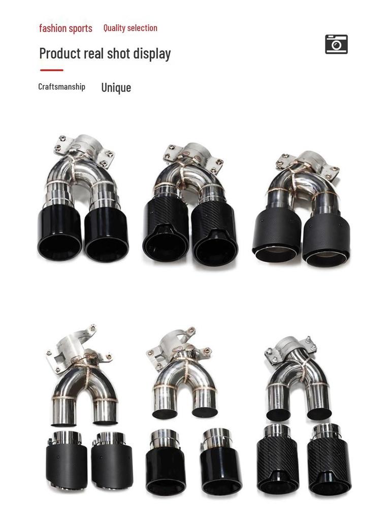 Roestvrij Staal Titanium Zwart Quad Uitlaatpijp voor BMW 5 Serie G30/G38