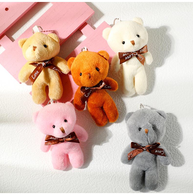 

5 шт. Мини игрушка плюшевый мишка, плюшевая кукла мишка для брелка, поделки, DIY аксессуар, подарки на день рождения, сувениры для вечеринки, принадлежности