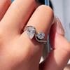 High-end Minimalist Versatile Wave Ring Women's Inlaid Droplet Pear Shaped Zircon Jewelry