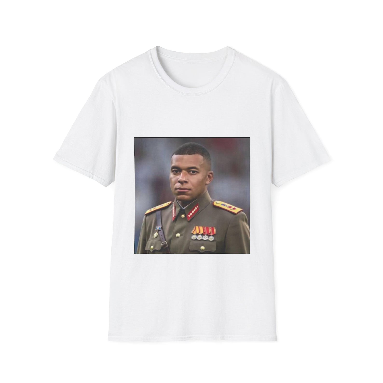 Kylian Mbappé Funny AI Graphic Tee T-Shirt | Soccer Player Humor 4XL