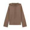 Womens Fall Hooded Waffle Mesh Sweatshirt Wide Leg Pants Set Casual Outfit