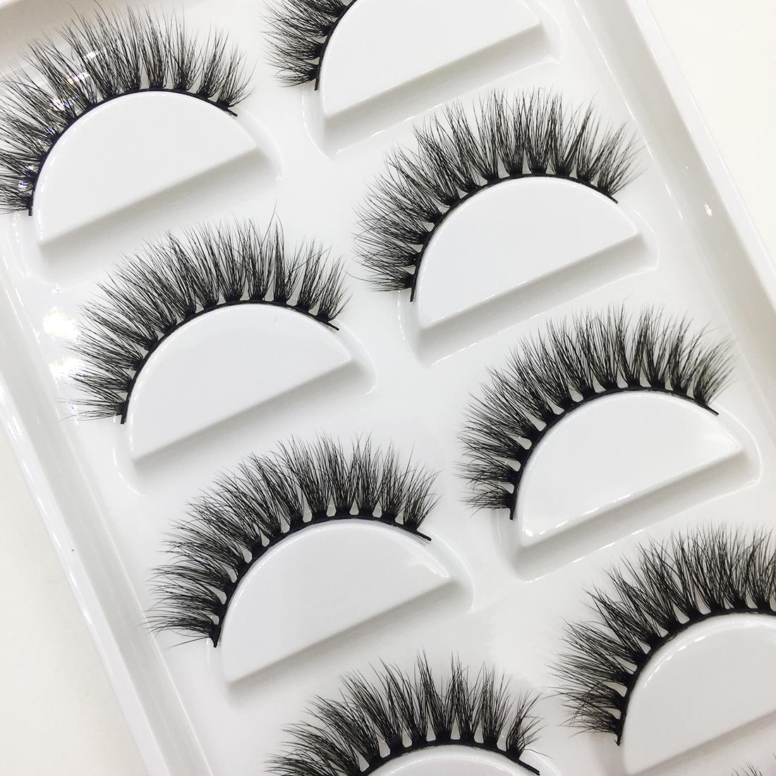 33 стиля 10/50/100 коробок 5 пар натуральных 3D норковых накладных ресниц для макияжа — фото 16
