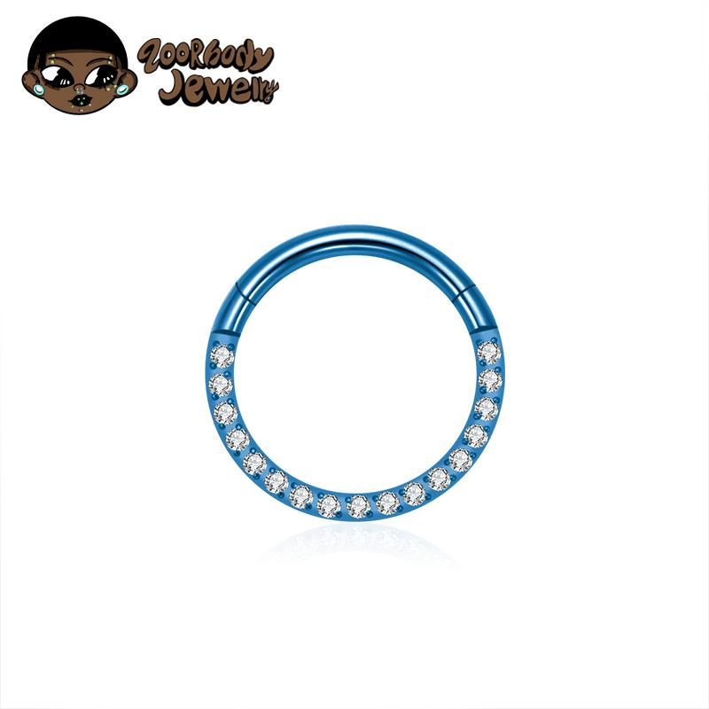 1 Stück G23 Titan Nasenring 16G 18G 20G Klappbares Septum Clicker Segment Ohr Tragus Knorpel Helix Daith Lippe Körper Piercing Schmuck