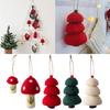 Christmas Wool Felt Mushroom Ornament Great for Holiday and Wedding Decor