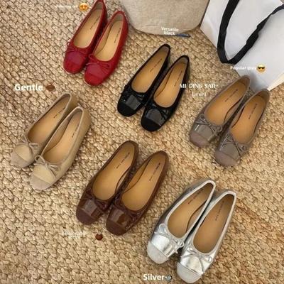 New 2025 Women's Soft Leather Slip-On Round Toe Shoes Comfortable Thick Heel Single Shoes Fashionable Low Heel Synthetic Lined