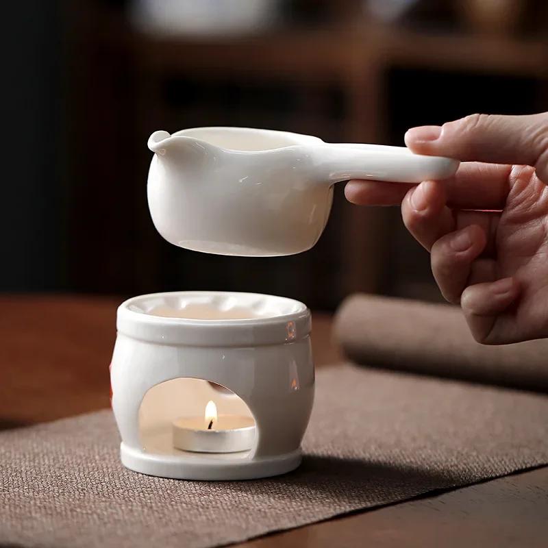 Ceramic Anti Scalding Hand Incense Burner White Candle Heater Club Beauty Salon Essential Oil LampBlessing Tea Warmer Home Decor