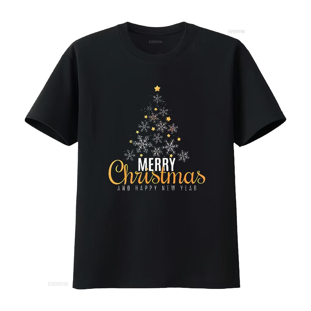 Merry Christmas And Happy New Year Cool Vintage Men s T Shirt with s Perfect King Black Middle vintage Washed