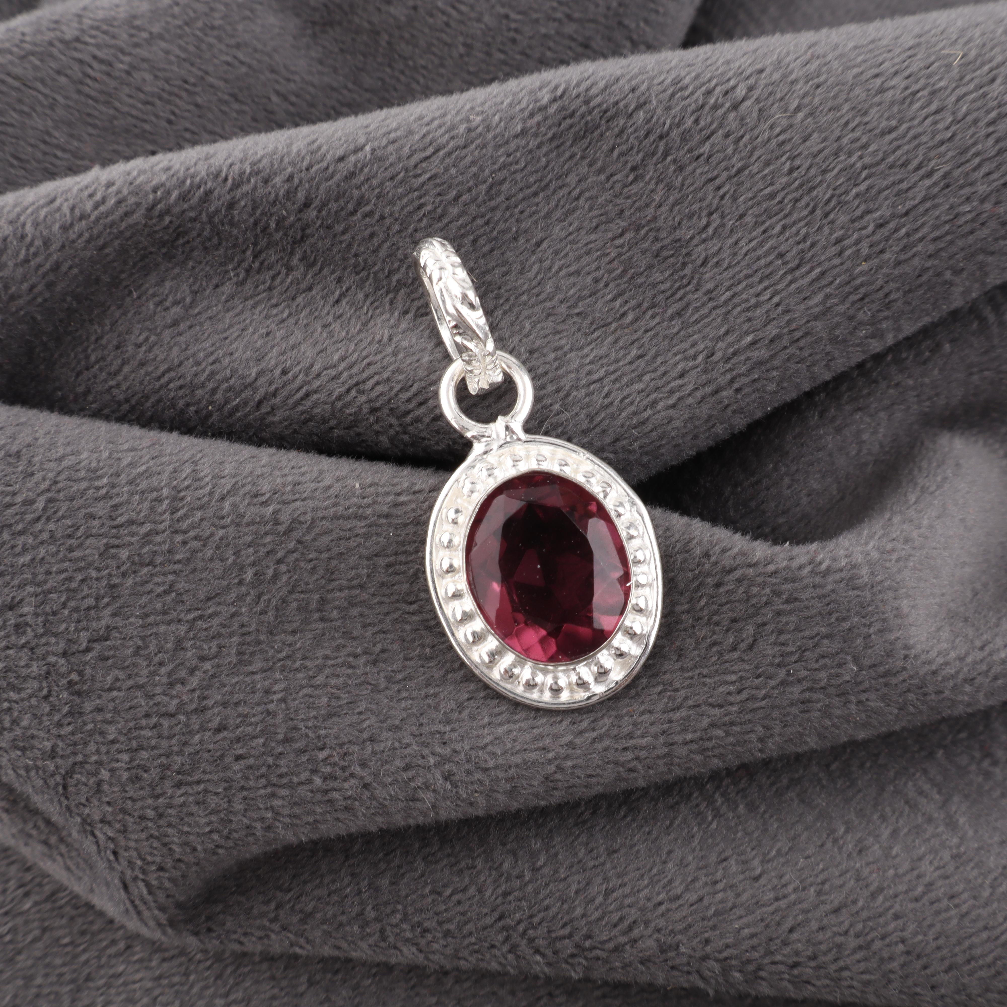 

Ювелирные изделия с родолитом, Ювелирные изделия из серебра ручной работы, Подвеска из стерлингового серебра 925 пробы, Великолепная серебряная подвеска для свадебного подарка 1.20 Inches розовый