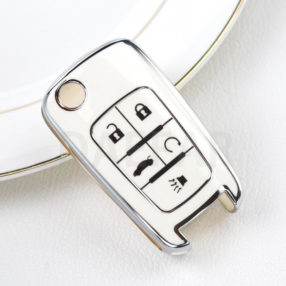 For Chevrolet Car Key Fob For Chevrolet Chevy Cruze Malibu Camaro Aveo Equinox Impala Sonic 2 3 4 5 Buttons Tpu Smart Key Case