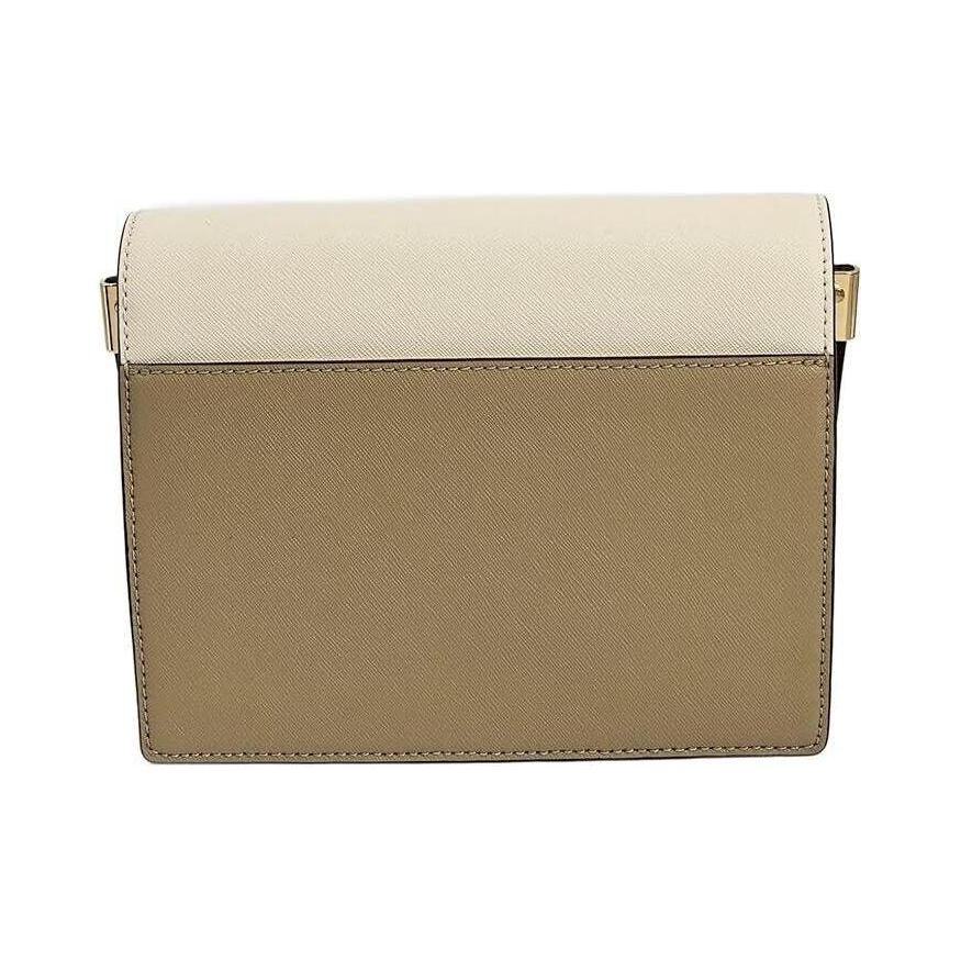 Tory Burch Robinson Metal Logo Magnetic Snap Closure Leather Envelope Crossbody Bag Women bags Cheese-White 154318-724