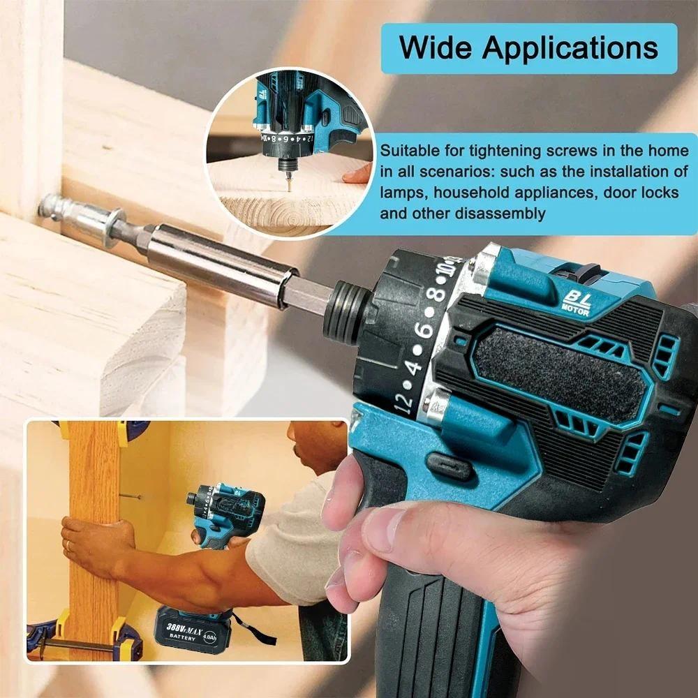 20+1 Torque Brushless Electric Screwdriver Rechargeable Cordless Electric Drill Screw Driver Household Power Tool Set