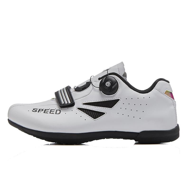 Autumn new lock shoes cycling shoes men's and women's road cycling power shoes leather surface mountain cycling sports shoes