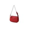 Niche cowhide handbag spring new metal chain design sense bag women's simple commuter versatile underarm bag
