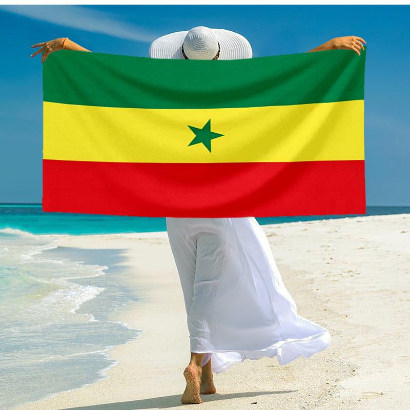 Senegal Fashion Beach Towel: Ideal for Summer Adventures Soft, Absorbent and Quick Drying Suitable for Swimming and Bathing