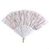 62KD Glowing Lace Rose Fan Lighting Up In DarkNights Party Luminous LED Fan For Girl