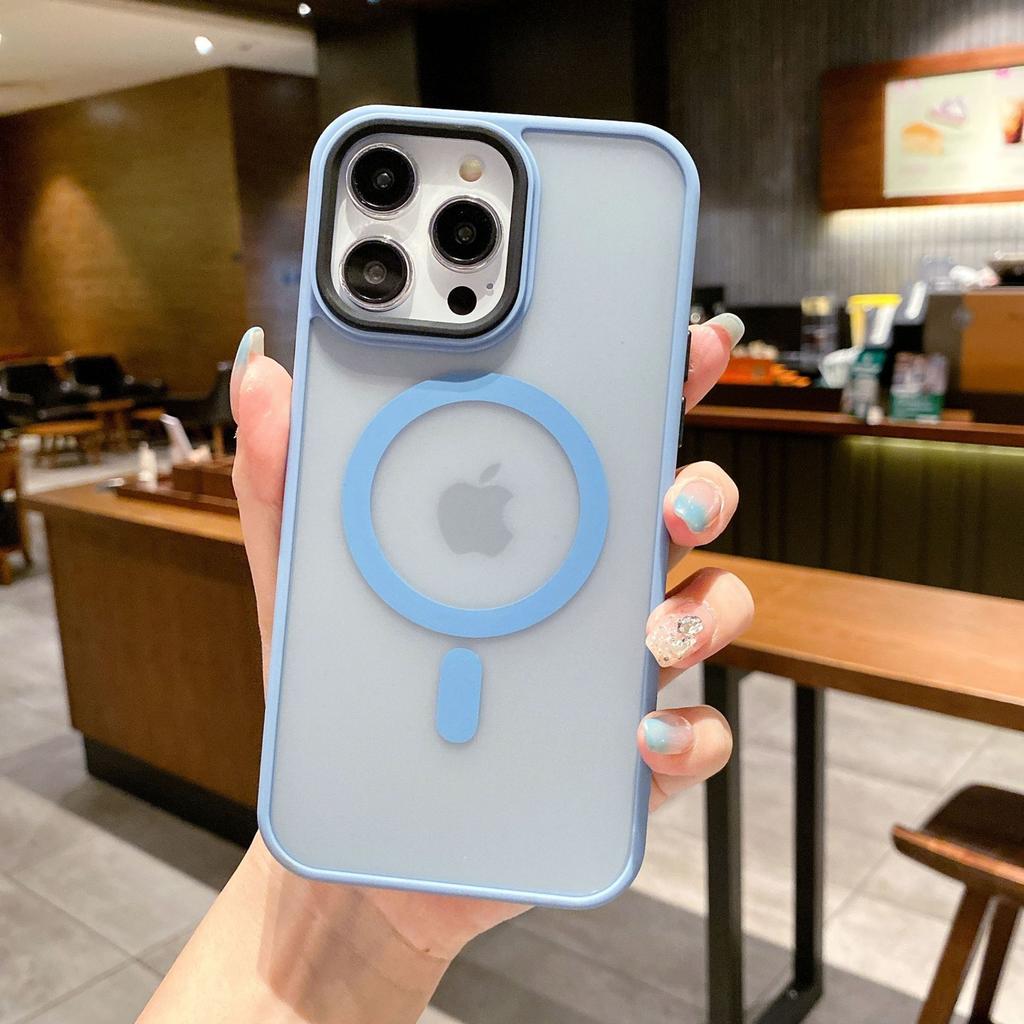 Applicable To IPhone16E Soft Color Skin Feeling Magnetic Phone Case Apple 15PROMAX Skin Feeling 13/12 Protective Case