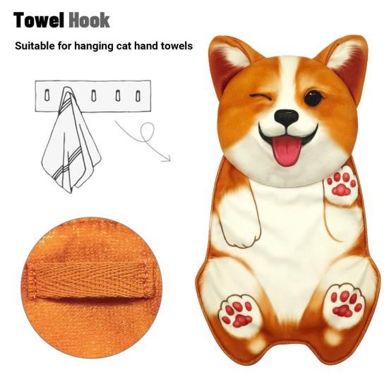 

Полотенце для рук, устойчивое к разрыву, ежедневное использование, моющийся, мультяшный, реалистичный внешний вид, аксессуар для ванной комнаты для лица