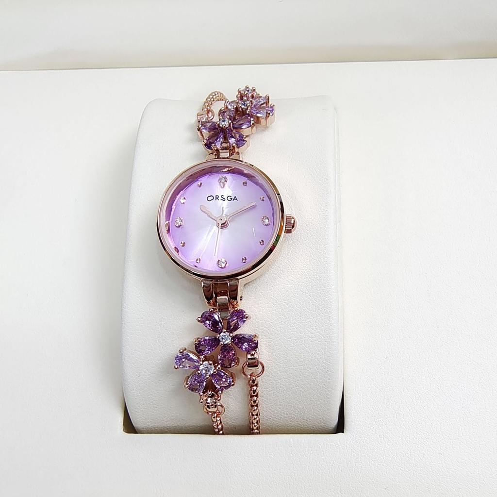 UTHAI Women's Watch Brand Light Luxury Violet Bracelet Chain Wristwatch Green Red Waterproof Ladies Fashion Clock Watches Gift