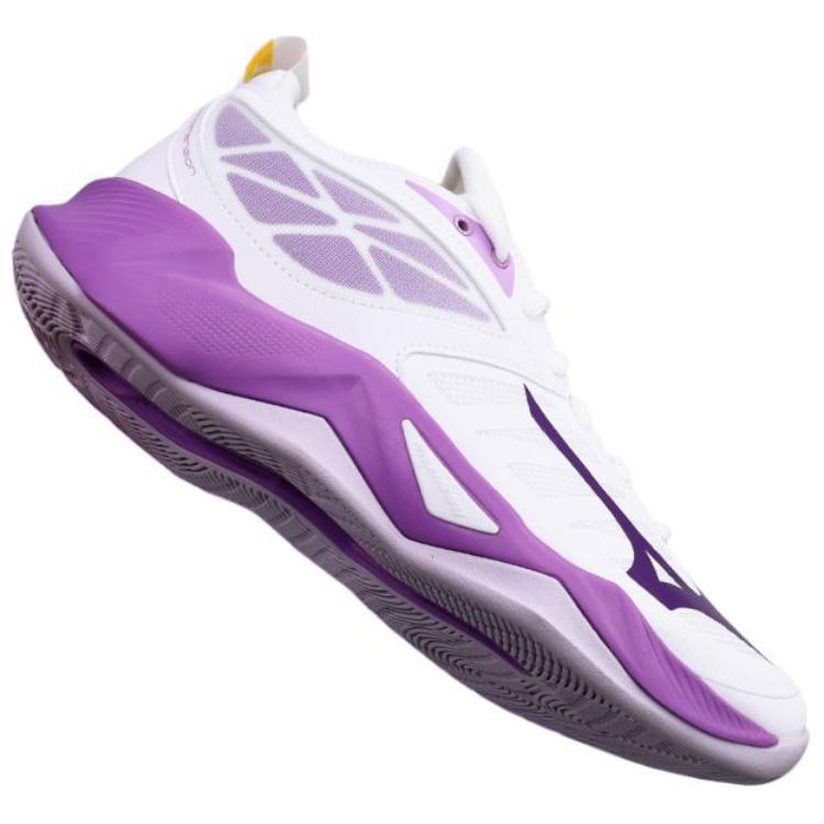 Mizuno Wave Dimension Comfortable Non-Slip Durable Low-Top Training Shoes Men Sneaker White Purple V1GC224010