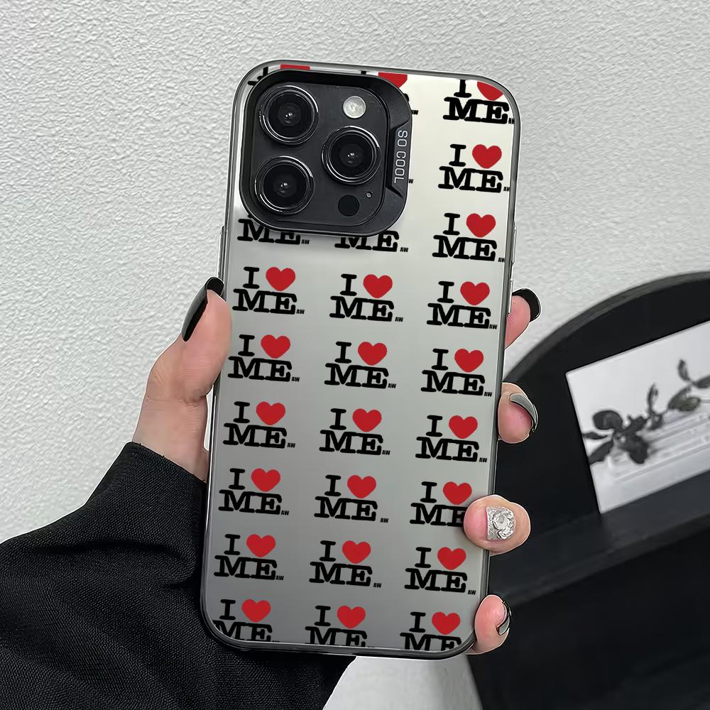 I Love My Own English Design Phone Case Suitable for iPhone 17 16 15 14 13 12 11Pro/Max/Plus Anti Drop and Shockproof Back Cover