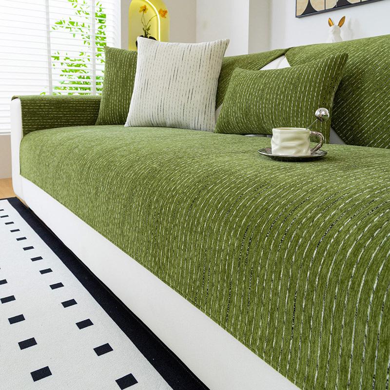 

Cream Blizzard Neil Sofa Cushion Four Seasons Universal Non-Slip Cushion Cover Sofa Bed Anti-Cat Scratch Straight Row Cloth 70*70cm