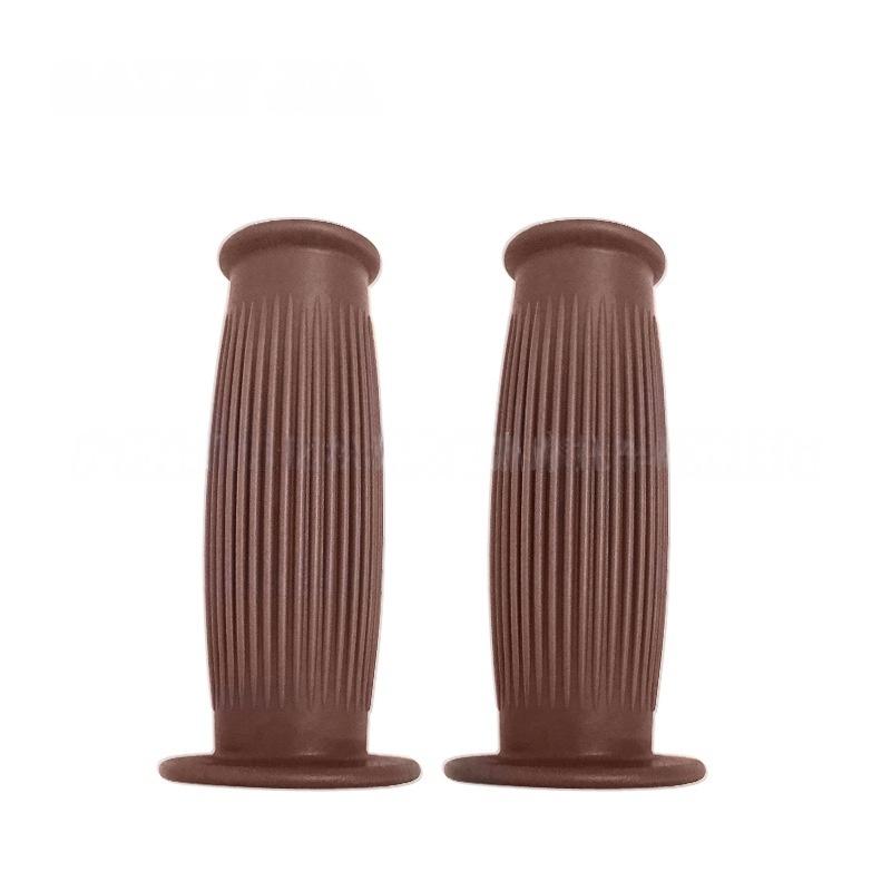 22MM Vintage Rubber Moto Handlebar Grips Anti-Slip Universal Fit for Cafe Racer Old School Bike Mod