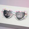 Lovely Birthday Gift with Diamond-encrusted and Pasted Sunglasses for Women Cute Sun Glasses Romantic Party Gift