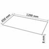 Dessus de table - vidaXL - Rectangulaire - Verre trempé - 1200 x 650 mm - Transparent
