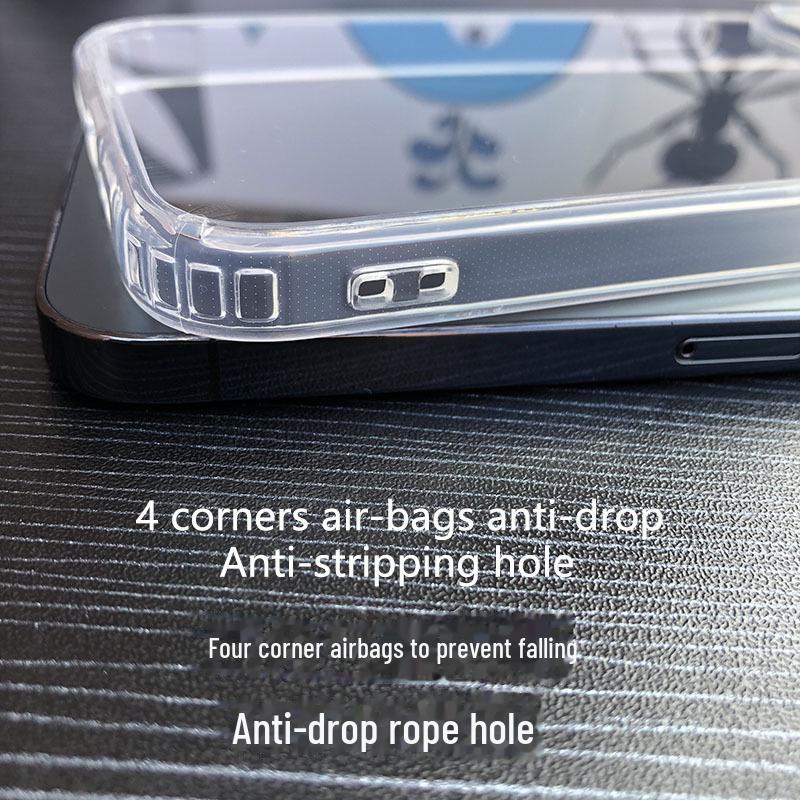 Transparent Acrylic Phone Case for iPhone 11, 12, 13, 14, 15 - Anti-fall, One-piece Design