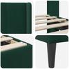 Bed Frame with Headboard Dark Green 120 x 190 cm Velvet