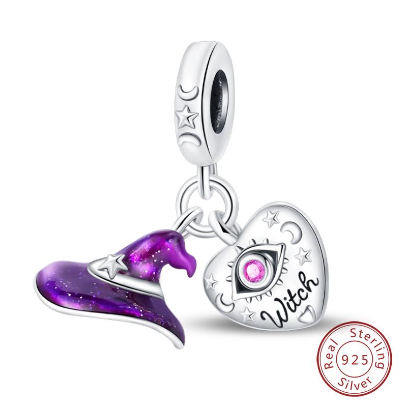 Copper Halloween Luminous Skull Little Elf Spider Bat Charms Beads Fit Qikaola Original Bracelets Diy Jewelry