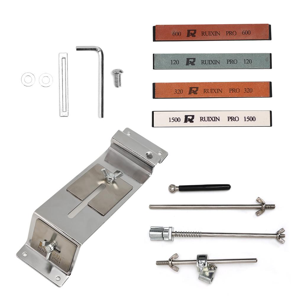 Knife Sharpener Fixed Angle Sharpener with 4 Sharpening Stones Flexible Tool for Kitchen
