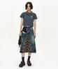 ADSB ANDERSSON BELL Shirring Binding Stripe Collar Top Atb1559W(Blue)