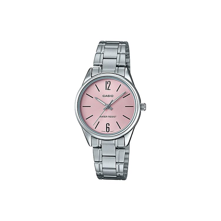

Casio Standard Series Fashion Business Retro Versatile Classic Pointer Quartz Movement Stainless Steel Strap Women watches Pink LTP-V005D-4B Regular Watch Box,Pink Watch Dial