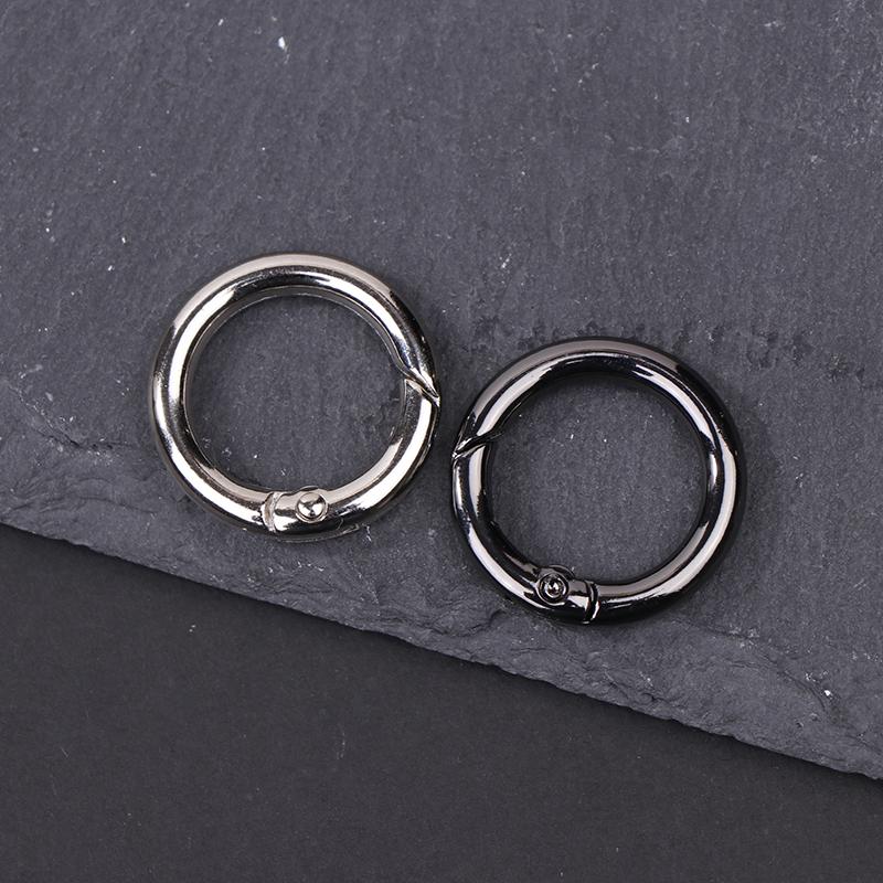 1Pc 25Mm Open Spring Ring Buckle Keyring Key Chains Openable Round Carabiner Buckle Key Rings For Bag Jewelry Finings