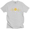 Electrician Heartbeat Light Bulb T Shirts Short Sleeved Electric Engineer Power T-shirt Printed Tee Cotton Slim Fit Tshirt Merch