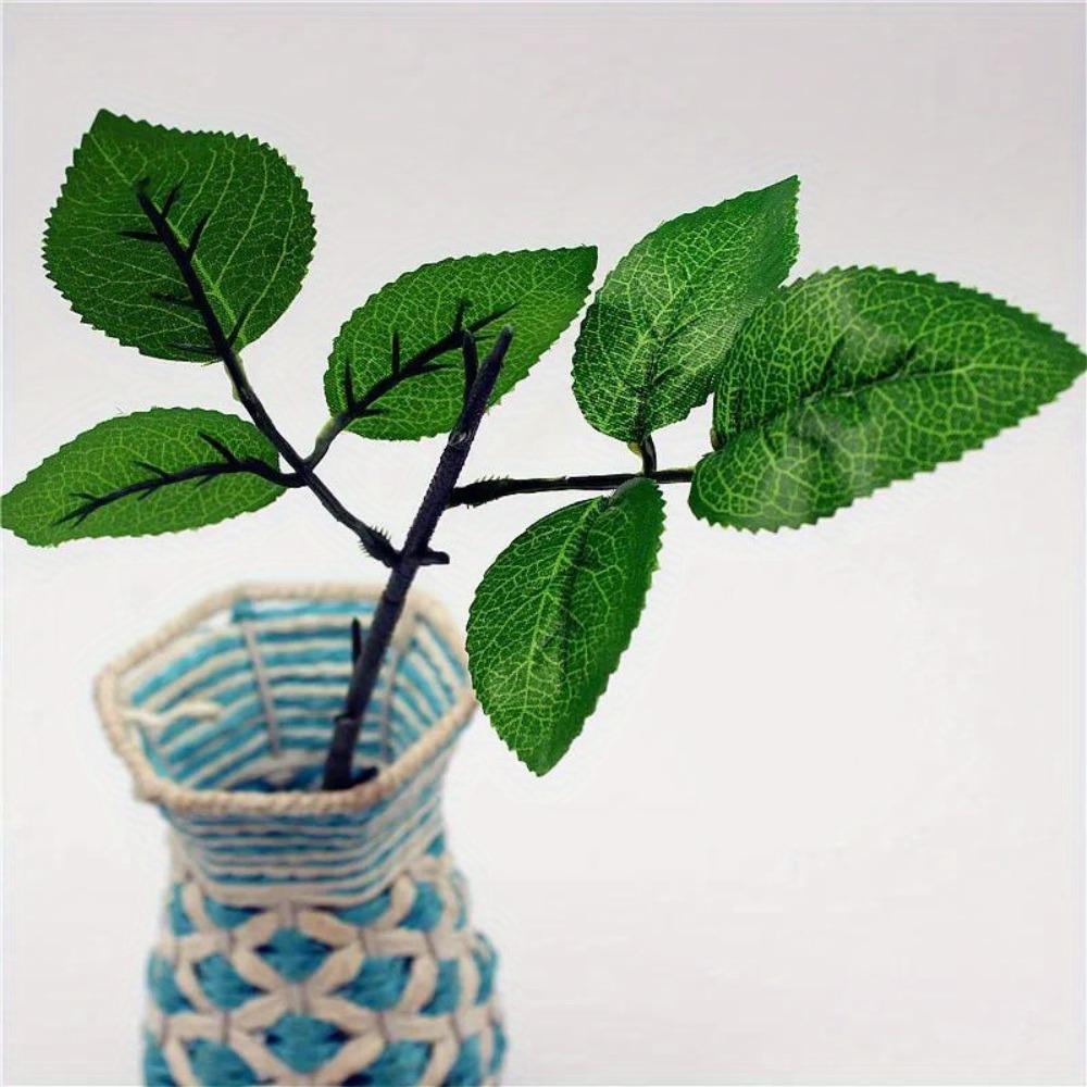 50Pcs/Pack Roses Green Leaf Wedding Bridal Accessories Christmas Home Decor Crafts Leaves Decorative Flowers Wreaths