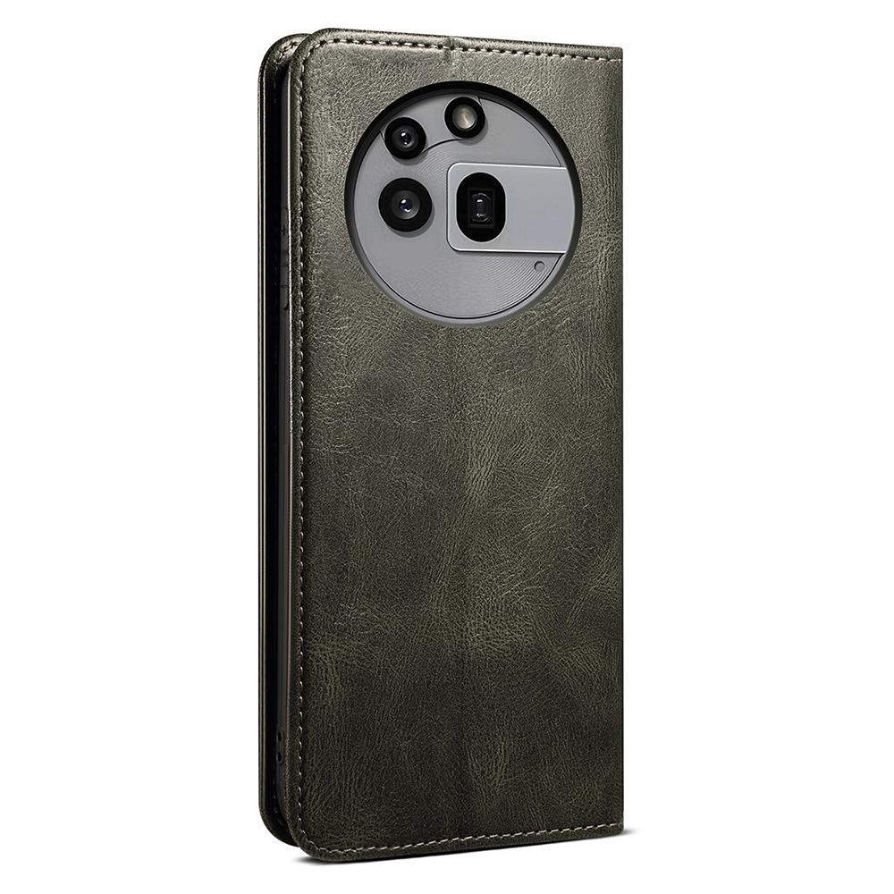 For Nothing Phone (3a) Pro Case Crazy Horse Texture Waxy Leather Wallet Stand Phone Cover