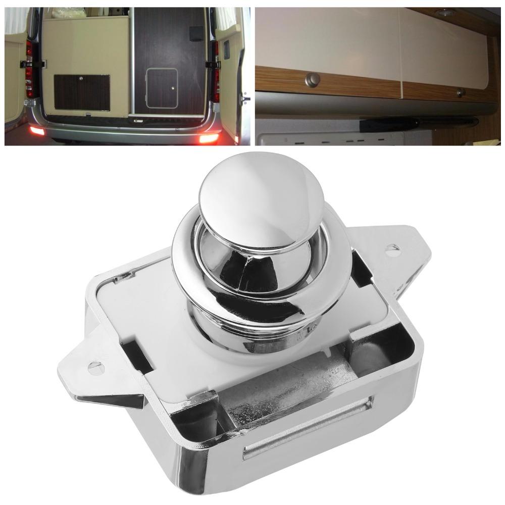 5pcs Home Yachts Silver Push Button Lock Zinc Alloy ABS Cabinet Drawer Latch Push Button Latch Cupboard Locks Boat Use