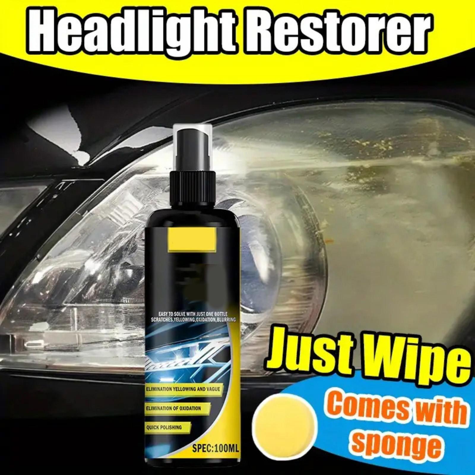 Auto Headlight Restoration & Refurbishment Tool Kit With 100ml Headlight Restoration Heating Fogging Solution One Size
