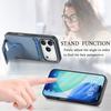 For iPhone 17 Pro Max Case Card Holder Carbon Fiber Texture Leather Coated TPU Phone Cover