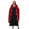 Gothic Vampire Cape Costume Set Women - Black Red Long Dress With Gloves Halloween Cosplay Outfit