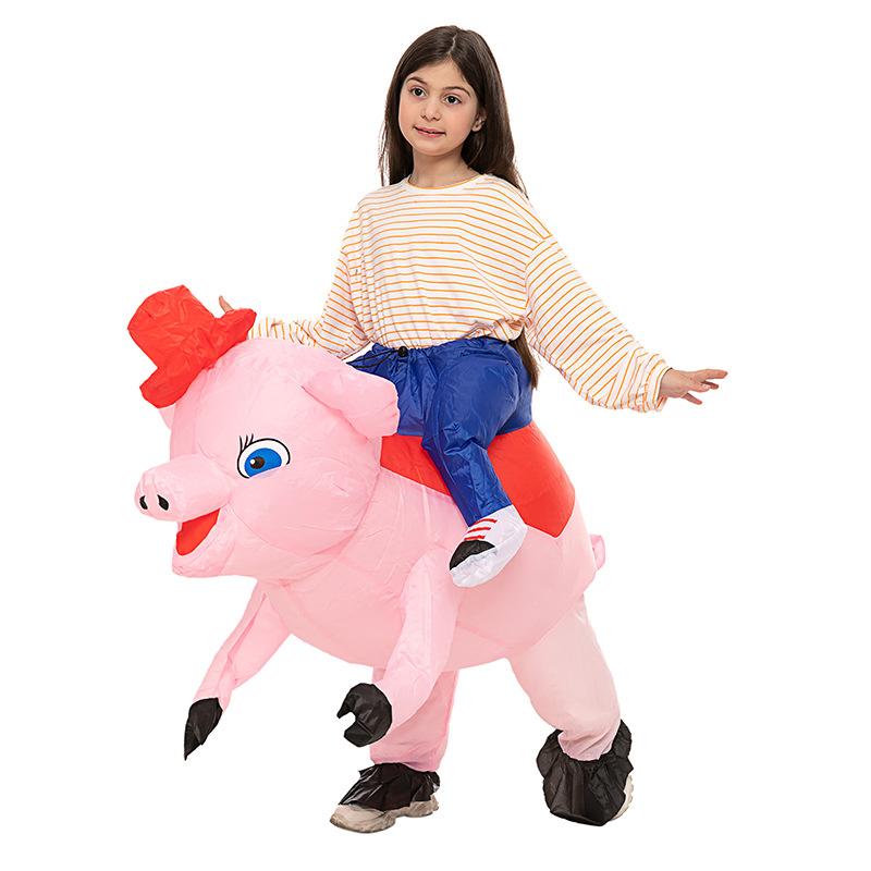 Heiße Jungen Mädchen Flamingo Dinosaurier aufblasbares Kostüm Lustiger Anzug Halloween Weihnachten Purim Anime Party Cosplay Kostüme