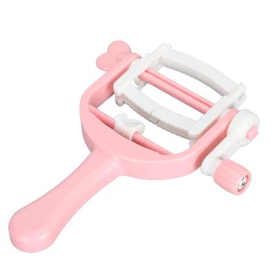 Produs de ciucuri mic, portabil, portabil, care economisește timp, pentru bricolaj, fire de lână, artizanat, roz