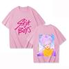 Saja Boys Tshirt 2026 Summer Cool Cartoon Kpop Demon Hunter Mens Tshirt Round Neck Pure Cotton Mens Parentchild Wear